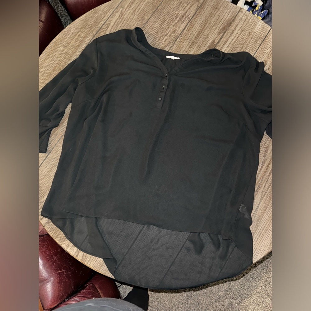 Sheer black top plus size Maurice’s